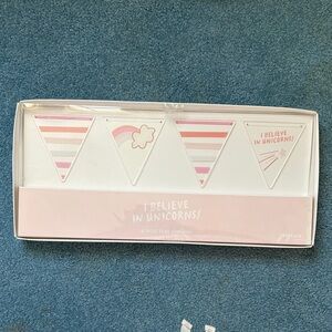 Unicorn Party Banner - Pink and White